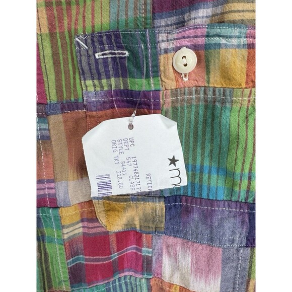 Polo Ralph Lauren Men's Classic-Fit Patchwork Madras Workshirt Shirt Size: Large - Picture 6 of 8